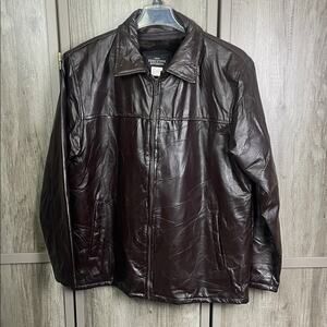 Vintage 70's Haband Executive Division 100% Leather Patchwork Jacket Men's L